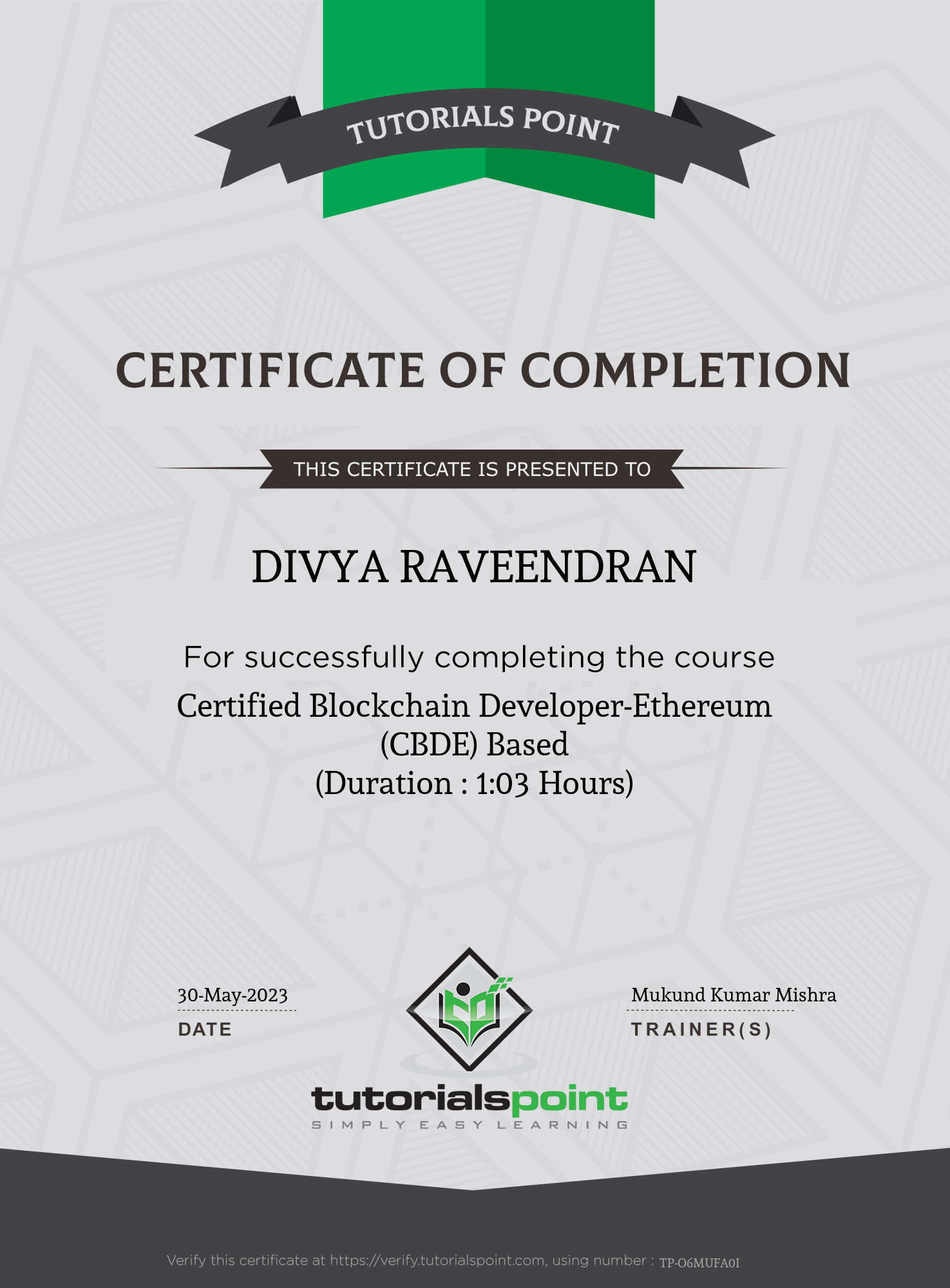 Certified Blockchain Developer-Ethereum (CBDE) Based